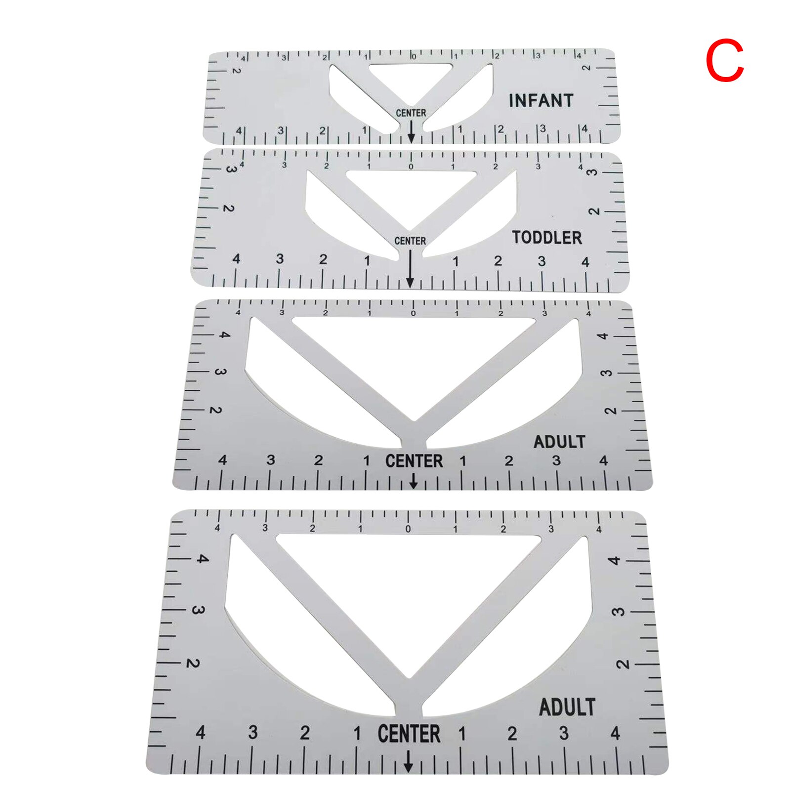 T-Shirt Alignment Ruler Craft Ruler with Guide Tool for Drawing Template Craft Tool Sewing JS22
