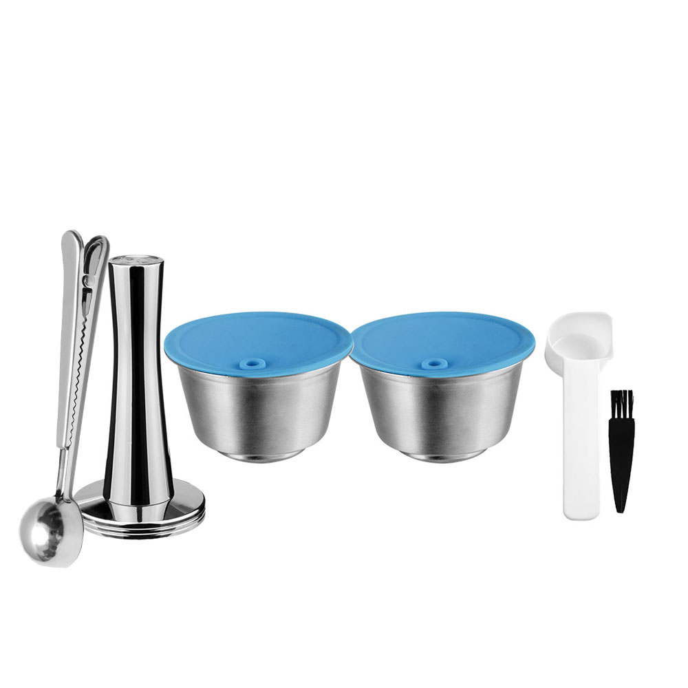 Herbruikbare koffiecapsules Dolce Gusto Recycle Capsule Pod voor Nescafe Piccolo xs Repuesto Hervulbare roestvrijstalen koffiefilter: Bordeaux