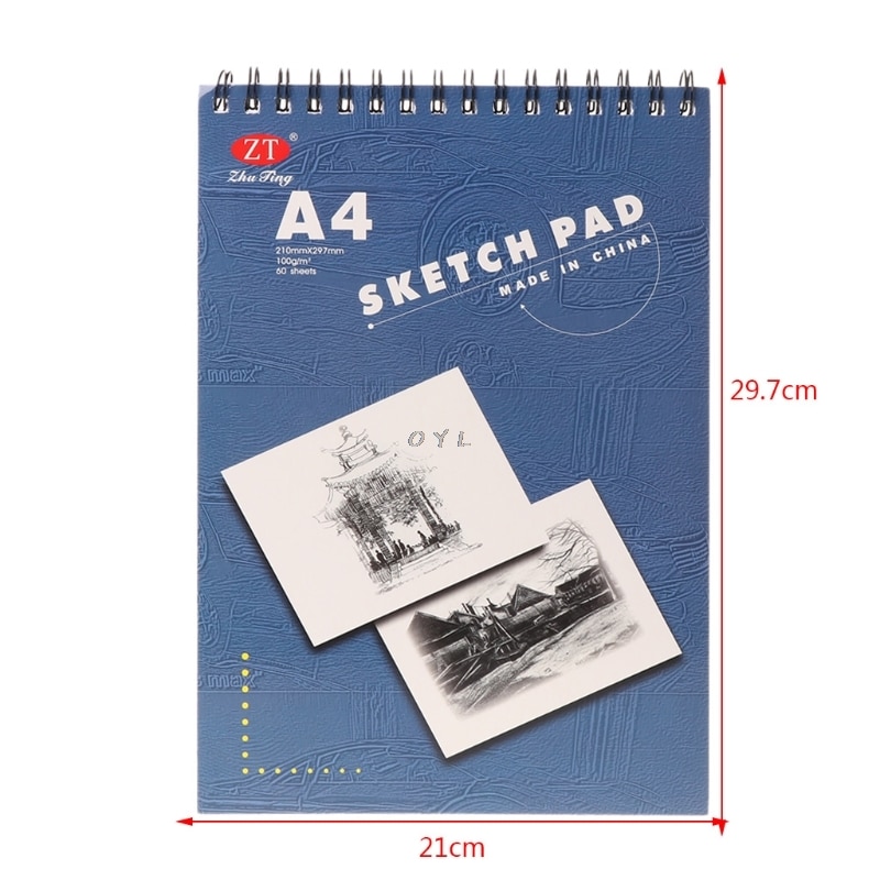 60 Sheet A4 Painting Drawing Paper notebook Sketch Book Pad Art Sketchbook School acrylic paint supplies