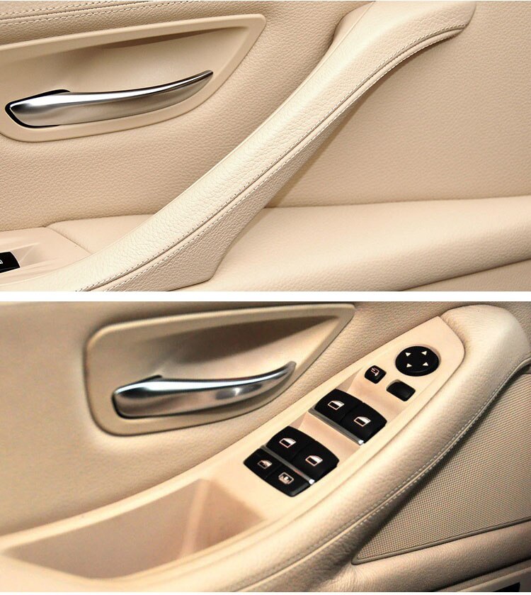 Pour BMW série 5 F10 F11 gris Beige noir voiture gauche droite intérieur poignée intérieure panneau de porte intérieure tirer revêtement d'habillage