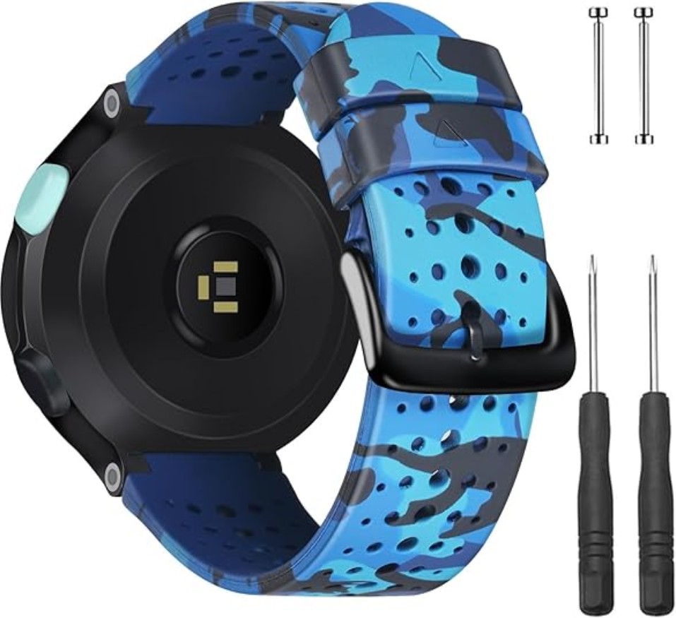Correa deportiva de silicona para Garmin Forerunner 235 220 230 620 630 735XT, accesorios de pulsera: Verde negro