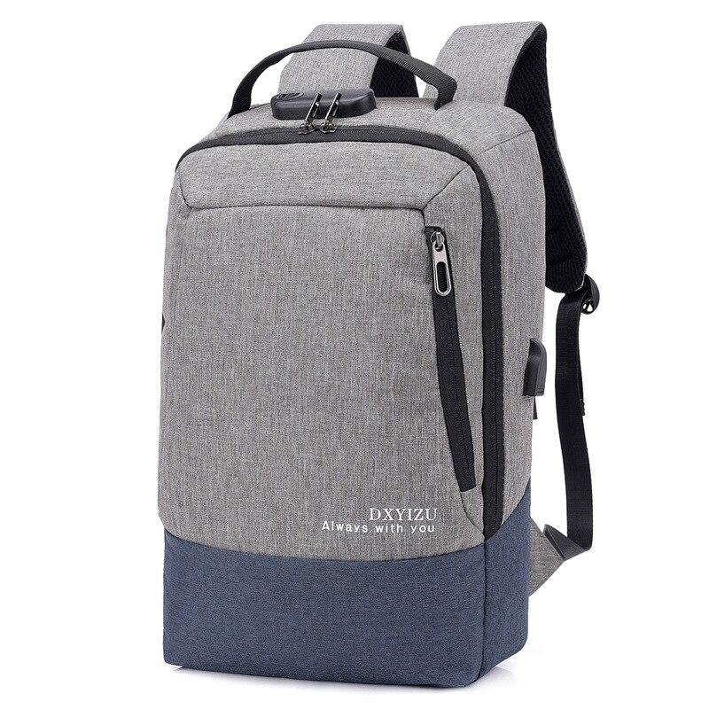 Casual Backpack Wear Travel 15.6 Inch Computer College Bag Solid Color