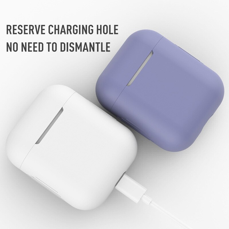 Funda de silicona para auriculares funda de Airpods 2, delgada para Airpods funda protectora, generación de auriculares, carcasa anticaída, nueva