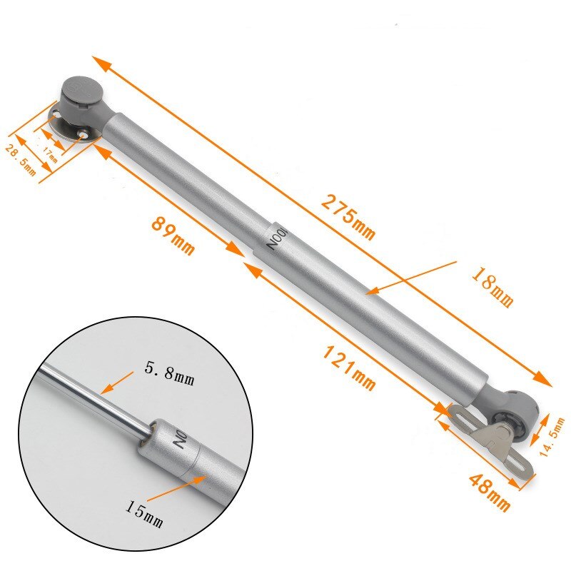 Air supported tatami cupboard spring hydraulic prop up door hydraulic rod support rod pneumatic rod gas fittings: Default Title