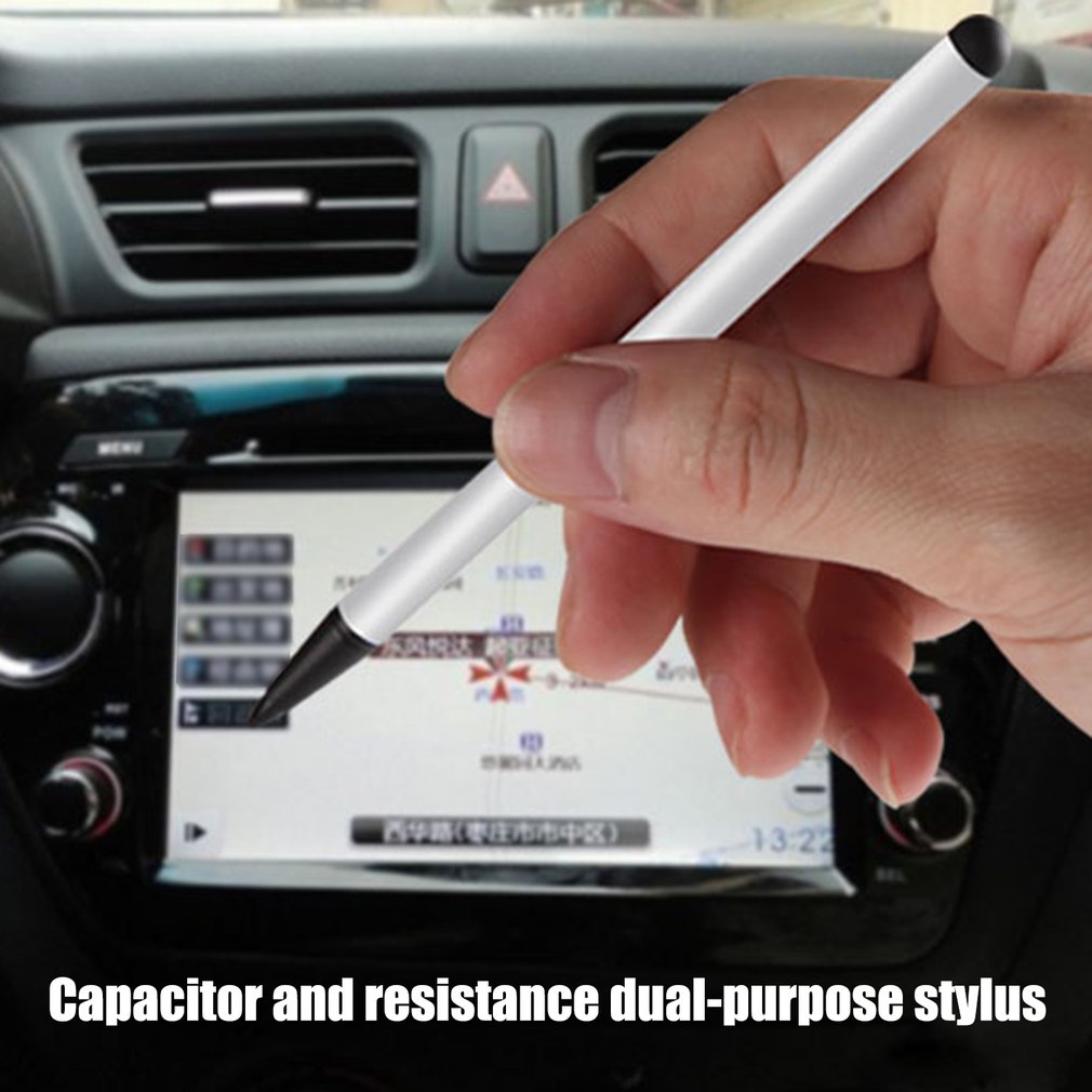 2-in-1Multifunction Touch Screen Pen Universal Stylus Pen Resistance Touch Capacitive Pen for Smart Phone Tablet PC Random Color