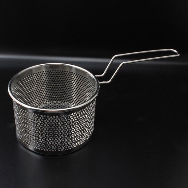 304 Stainless Steel Frying Fried Basket Frying Pan Filter Food Colander Oil Leak Cocoa Sieve Mesh Noodle Dumplings Strainer