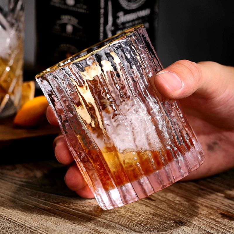 Japonism Boomschors Lijnen Hamer Patroon Crystal Whisky Whiskey Cup Chivas Ouderwetse Tumbler Bier Drank Borrelglas Wijnglas