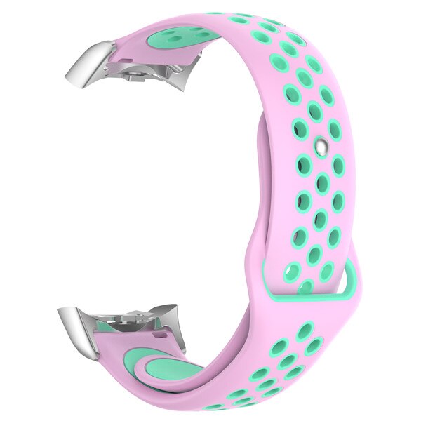 Double Color Silicone Strap For Samsung Gear Fit 2 Fit2 Pro SM-R360 SM R350 Sport Band Replacement Bracelet Watchband Wristband: Pink mint green
