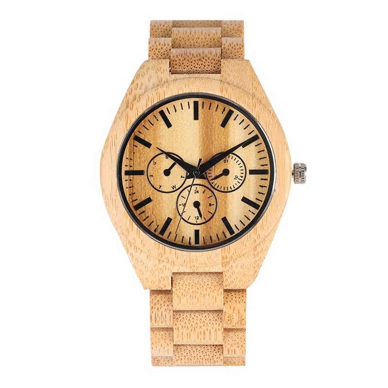 Montre en bois Ultra-léger Couple montres hommes horloge mâle plein bambou bois Bracelet Quartz Souvenir pour homme femmes luxe reloj: For Men