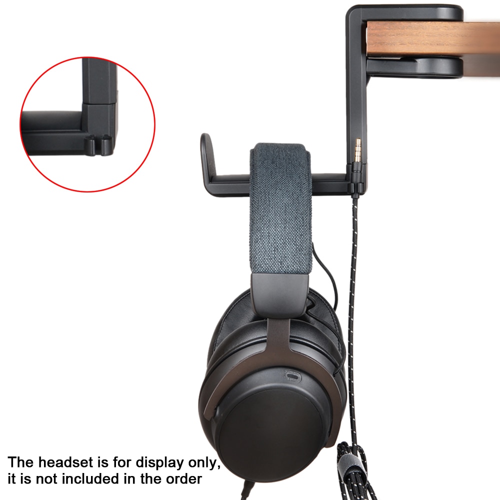 Pc spilling hodetelefon krok holder henger montere headset stativ med justerbar &amp; roterende armklemme skrivebordsfeste universell posebrakett