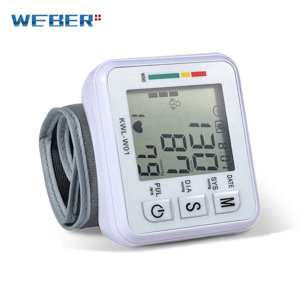 Automatische Voice Bloeddrukmeter Pols Gezondheid Heart Beat Rate Pulse Meter Tonometer Bloeddrukmeter Pulsometer LCD