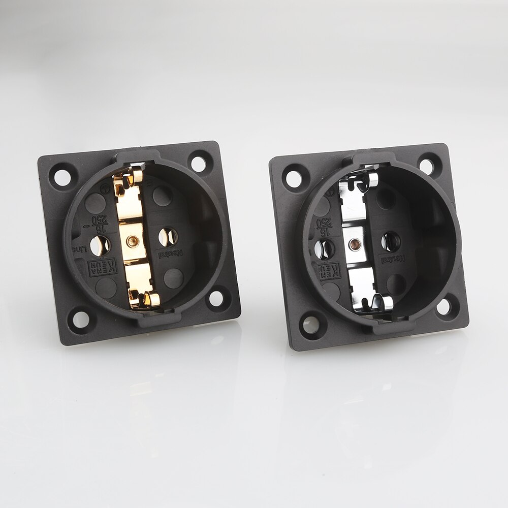 Audiocrast AE03G Gold Rhodium Plated Schuko Plug Socket HIFI