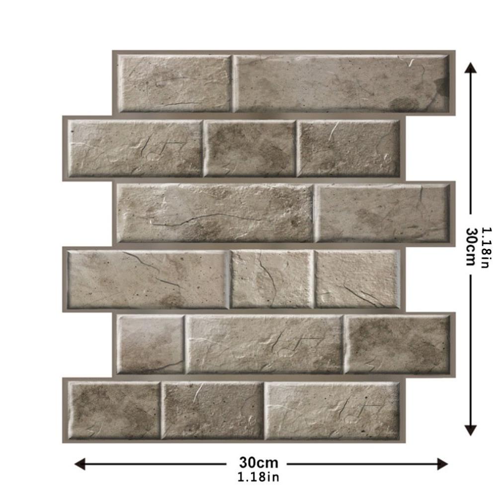 Funlife-azulejo de mosaico autoadhesivo, pegatina de pared de vinilo para decoración de baño y cocina, palo de cáscara impermeable, Panel de azulejos de PVC