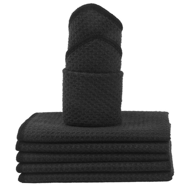 Sinland Home Microfiber Waffle Weave Cloth Hair Drying Towels Kitchen Hand Face Towels Washcloth 16InX24In 3/6 Pieces