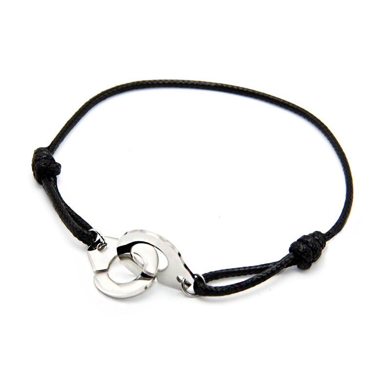 Trendy Handcuffs Rope Bracelets Ladies Bracelets Metal Ornaments Bracelets Accessories Party Jewelry: silver