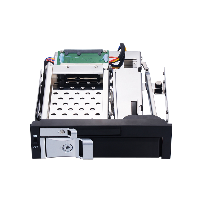 Uneatop – support Mobile HDD double baie, 5.25 pouces, sans plateau, pour disque dur SSD 1x2.5 pouces et 1x3,5 pouces