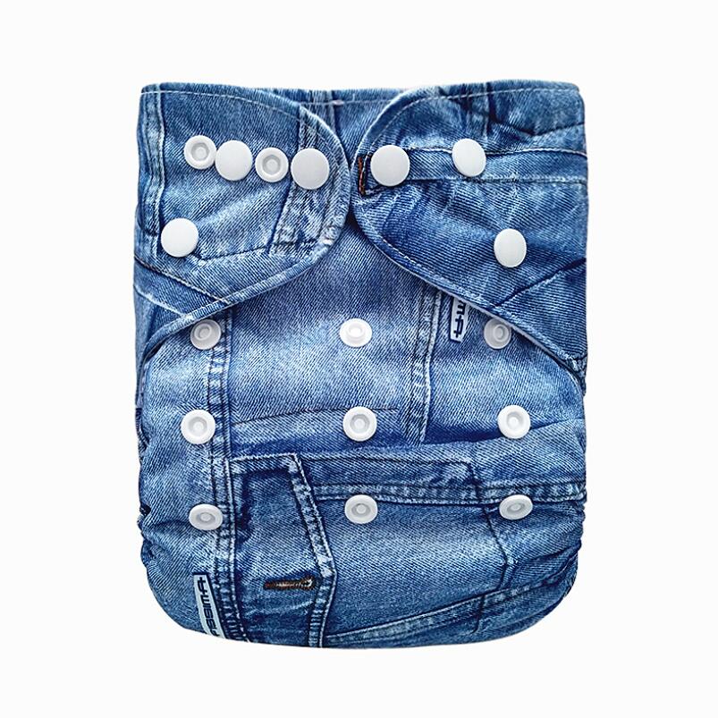 3-15KG Baby Cloth Diaper With 1pcs 4-layers Insert Washable Nappies ECO-Friendly Diaper Pocket Adjustable Reusable Cloth Diapers