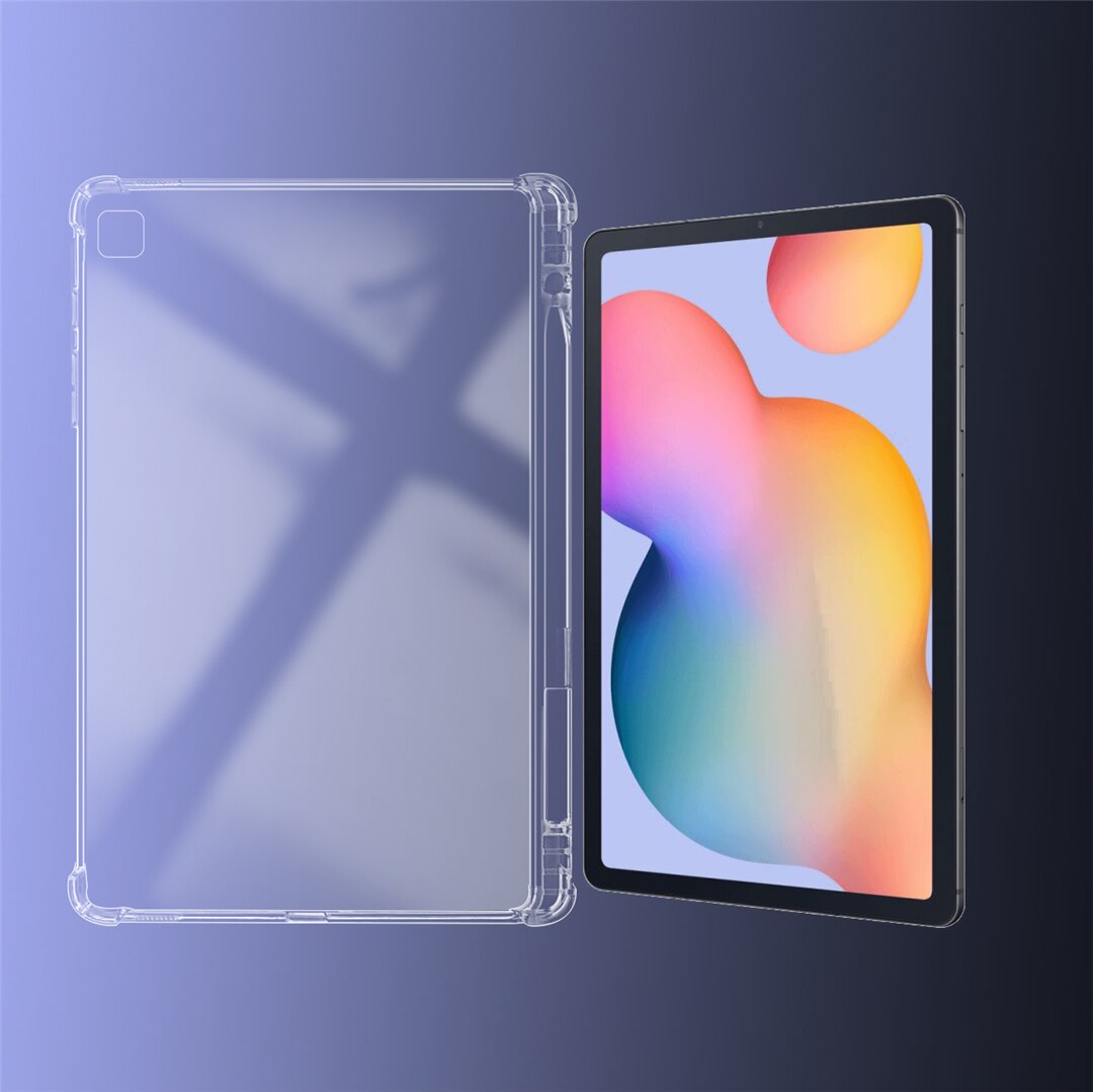 Transparante Cover Voor Samsung Galaxy Tab S6 Lite 10.4 '' SM-P610 SM-P615 Met Potlood Houder Tpu Silicon Terug Tablet case