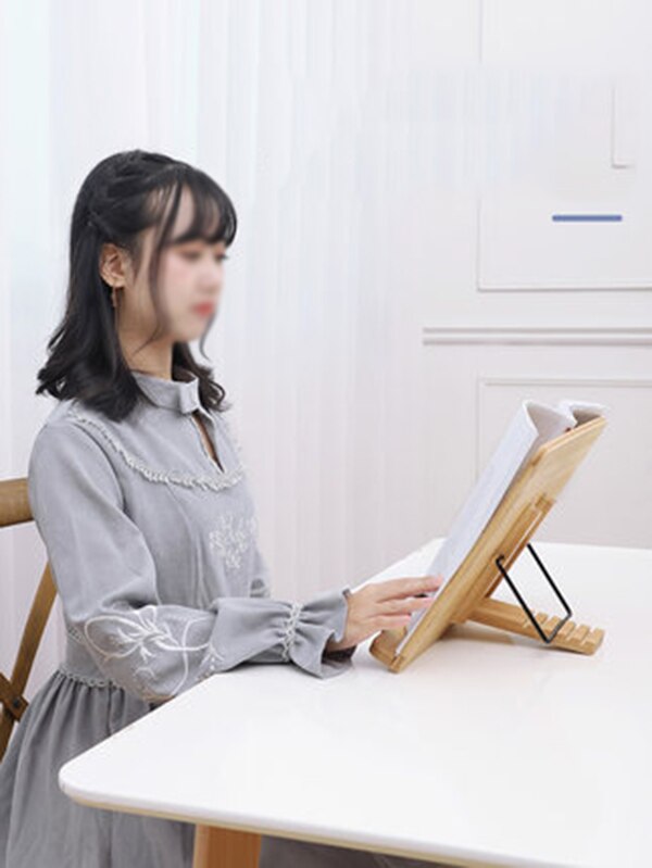 Tablette de lecture réglable, support de livre de cuisine, maison, salle d&#39;étude, pliable, Pages, serre-livres de cuisine fixe, étagère en bois