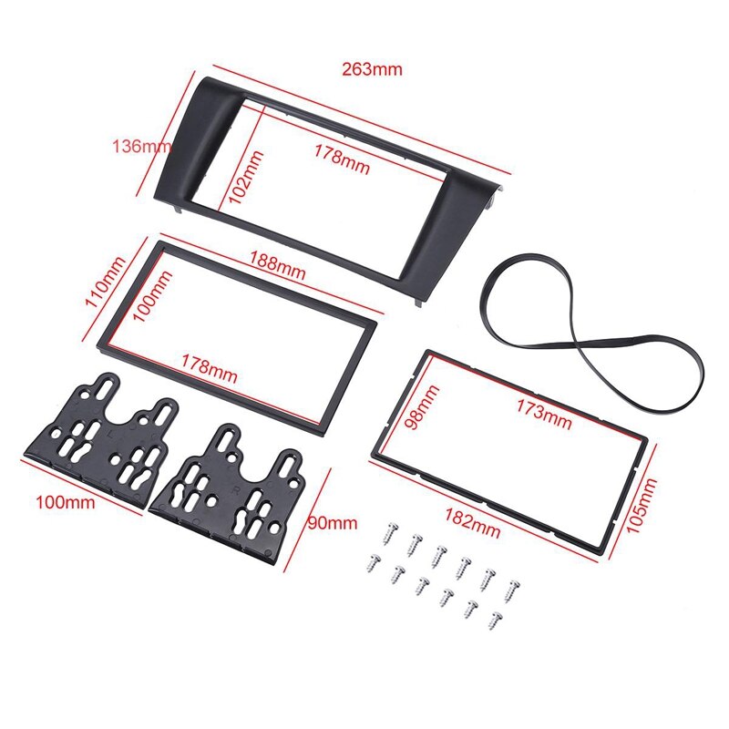 2Din Car Stereo Radio Dvd Fascia Panel Plate Trim Kit Frame For Mazda 3 Axela 2004 2005 2006 2007