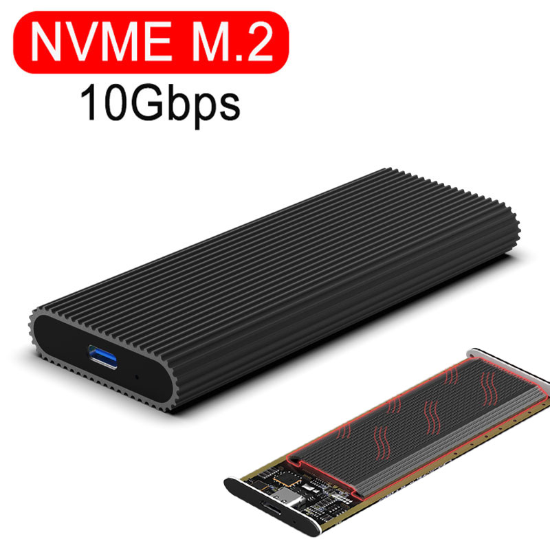 Custodia esterna SSD blueinfinite NVME M.2 porta usb tipo-c custodia SSD USB 3.1 10Gbps M.2 custodia per disco rigido SATA NVME/NGFF