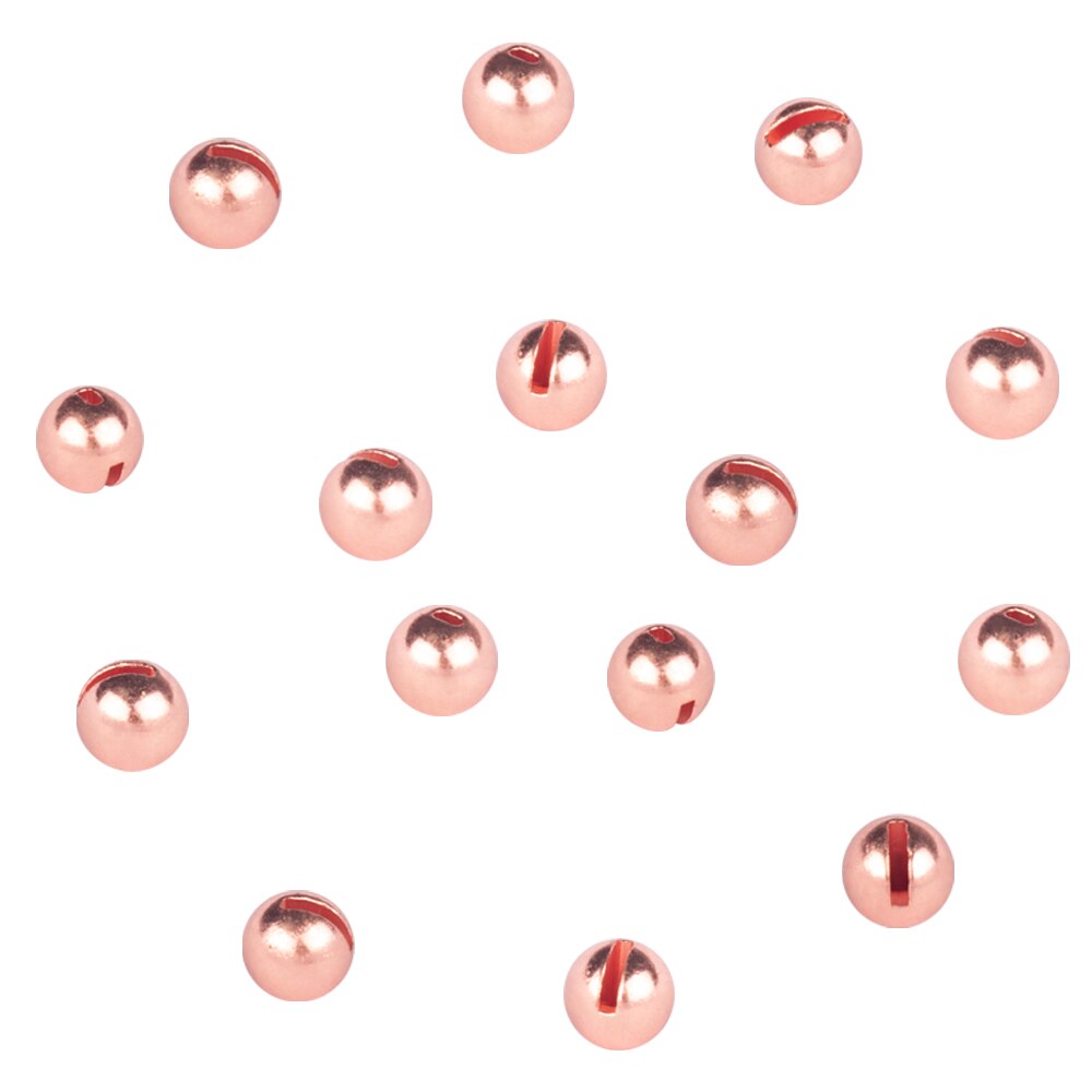 Muunn 100Pcs 3.8-6.4Mm Tungsten Sleuven Kralen Vliegbindset Materiaal Multi-Kleur Vliegvissen Wolfraam Kralen: 3.8mm / COPPER