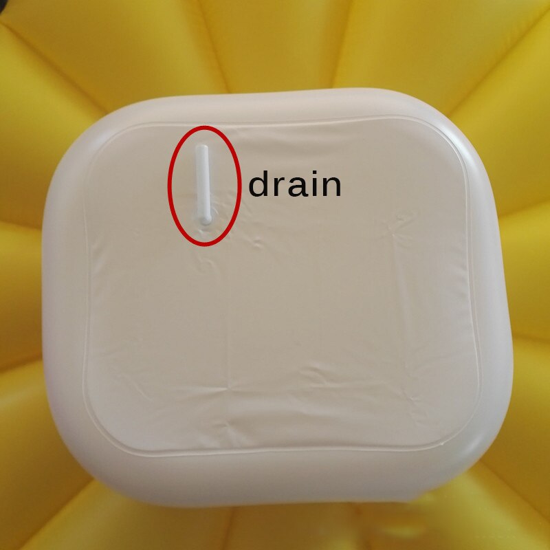 Bañera hinchable de PVC para lavado de pelo con tubo de drenaje, lavamanos para el cuidado de los ancianos