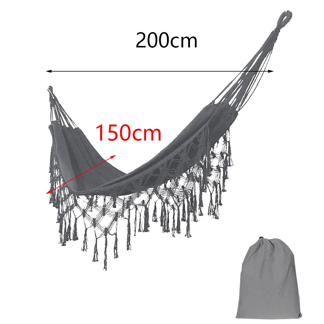 240cm*150cm hammock bohemian style Brazilian lace tassel luxury double hammock mesh chair indoor hanging swing home decoration: Hammock E