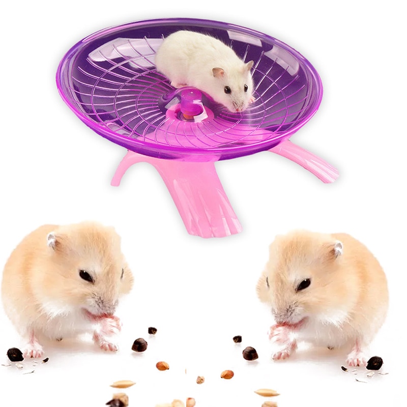 18Cm Diameter Hamster Loopwiel Plastic Hamster Oefening Speelgoed Hamster Muis Running Disc Speelgoed Hamster Vliegende Schotel