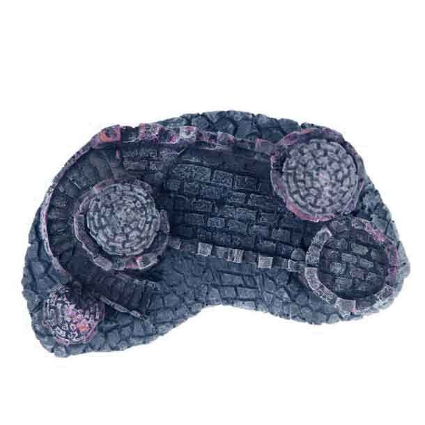 Cartoon Antique Little Castle Aquarium Fish Tank Ornaments Brick Resin Castle Aquariums Castle Decoration Aquarium Fish Tank