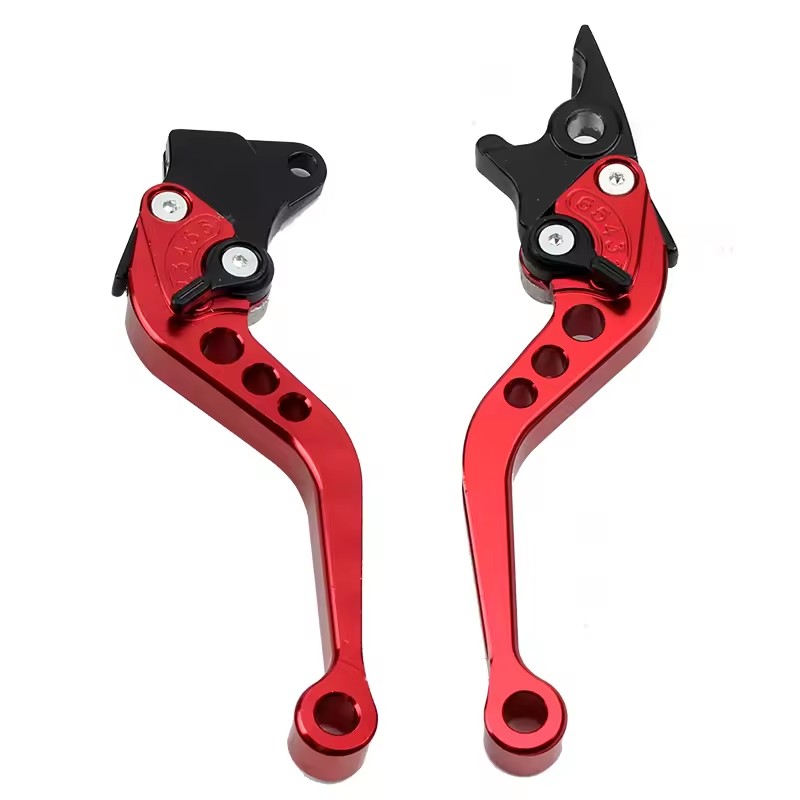 Palanca de freno Universal de aluminio para motocicleta, disco delantero, tambor trasero, freno de disco doble, palancas de embrague ajustables