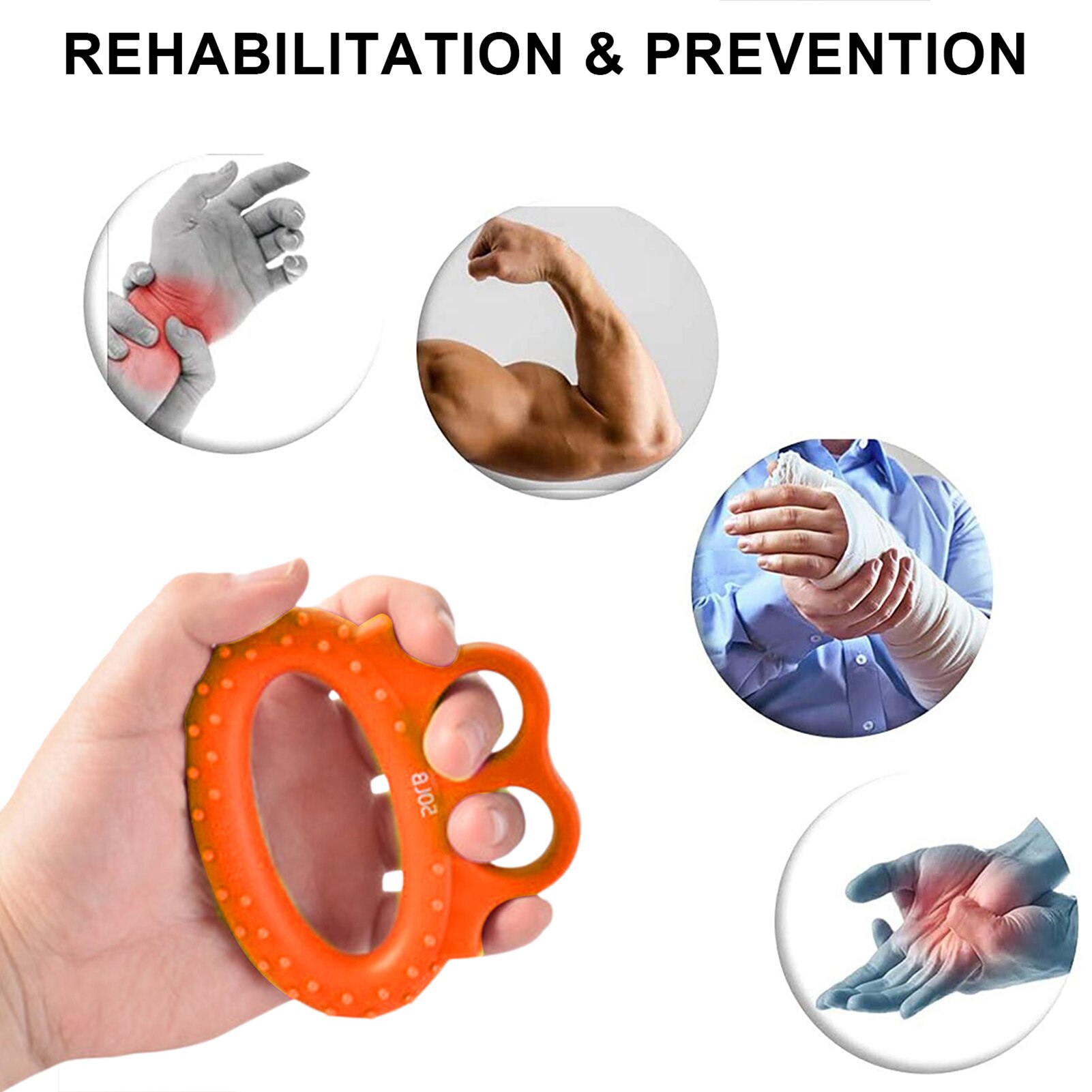 Handgreep Strengthener Hand Grip Exerciser Vinger Grip Grip Bal Oefening Revalidatie Training Voor Fysiotherapie