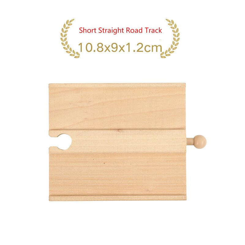 EDWONE-Two Way Road Track Marciapiede Legno Ferroviario Gru Treno Taxi Auto Slot Per Accessori Giocattolo Per Bambini Regali di Natale Fit THOM COME BIRO Giocattoli: Short Straight Track