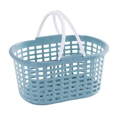 1pcs Plastic Hand-held Storage Basket Bathroom Organizer Household Shampoo Cosmetics Shower Gel Storage Bag Bathroom Gadgets: blue