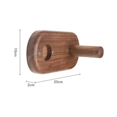 Nordic Wooden Hair Dryer Holder Sundries Wall-mounted Rack Multi-function Bathroom Storage Organizer Home Decoration Accessories: C(Black Walnut)