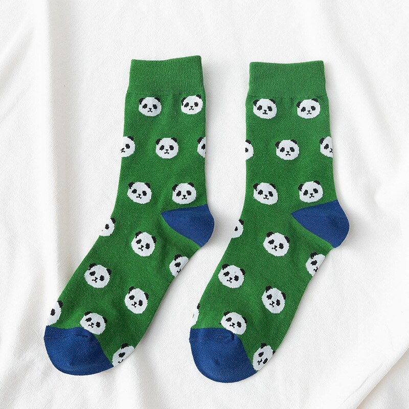 Meias femininas animal panda engraçado meias criativo streetwear doce bonito coreano kawaii dos desenhos animados meias skarpetki sokken calcetines soks: B