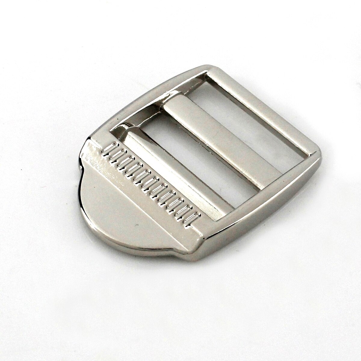 1 stücke Metall 2 Bar Schnalle für Gurtband Rucksack Tasche Strape Gürtel Leder Handwerk Geldbörse Haustier Kragen Verschluss: Silber-