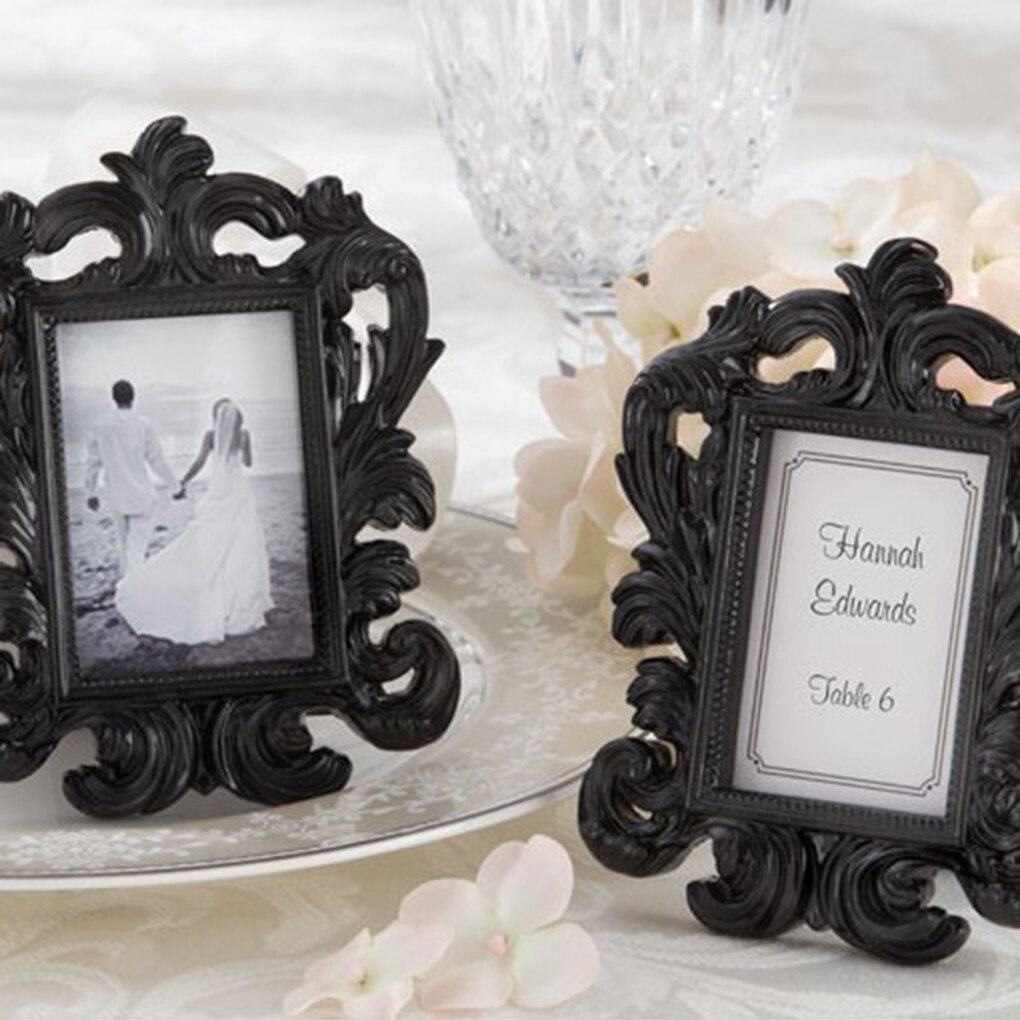 Floral Frame Round Frame Picture Frame Holder Elliptical Baroque small photo frame wedding ornaments Wedding Home Decor