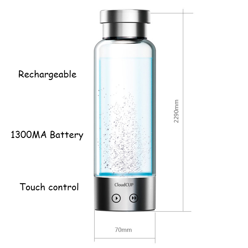 480ml brintrig vandkop ionisator maker/generator to modes super antioxidanter eller brintflaske