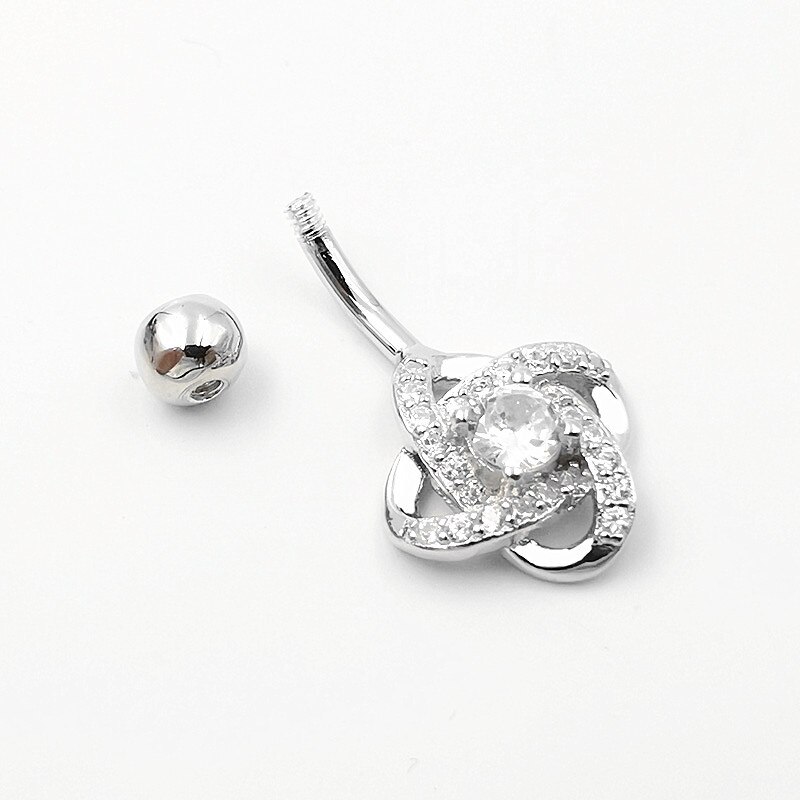 Anneau de nombril en argent sterling 925, piercing de nombril, bijoux de corps, pour femmes