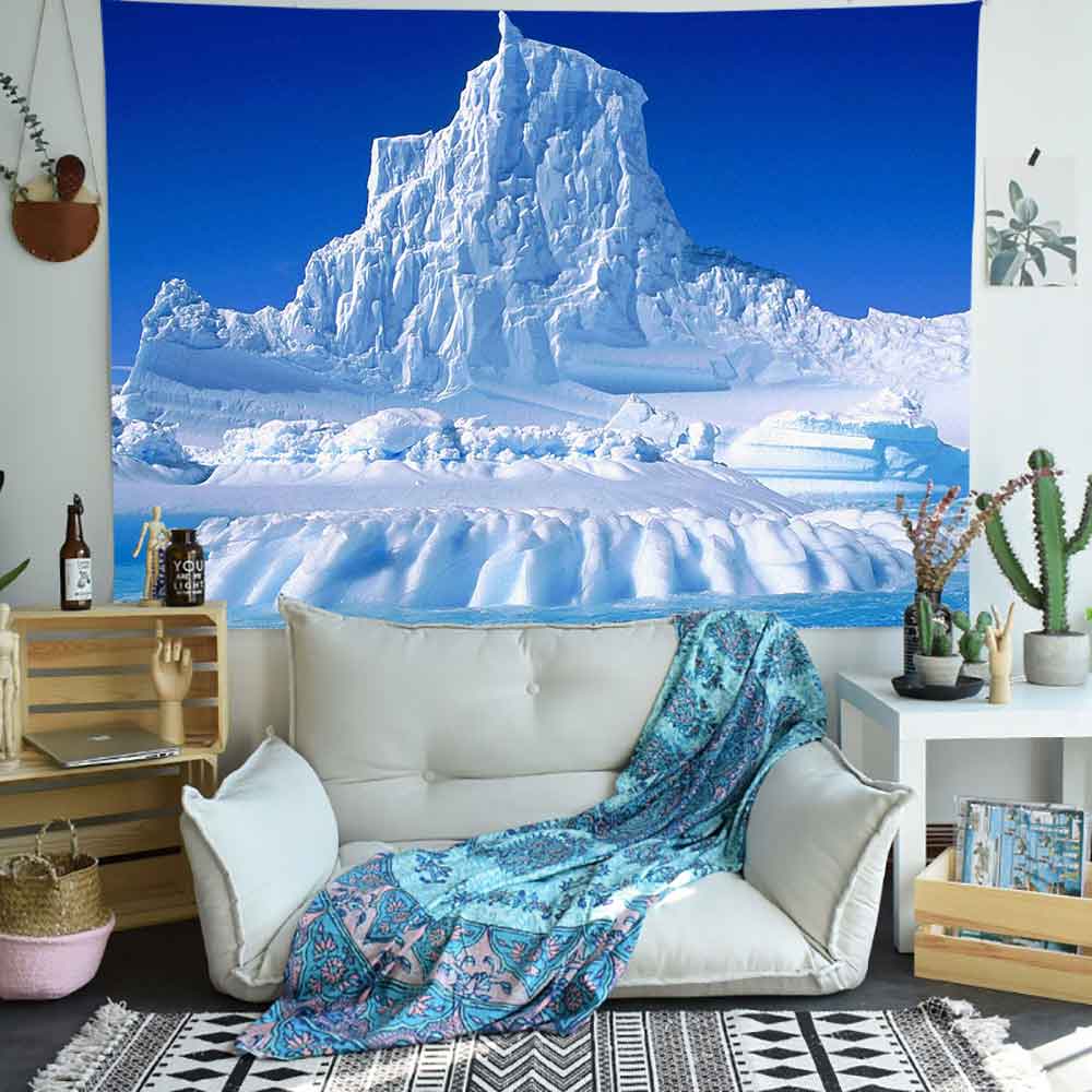 Simsant havdyr gobelin isbjørne isbreen floder isvæg hængende gobeliner til stue soveværelse hjem indretning banner