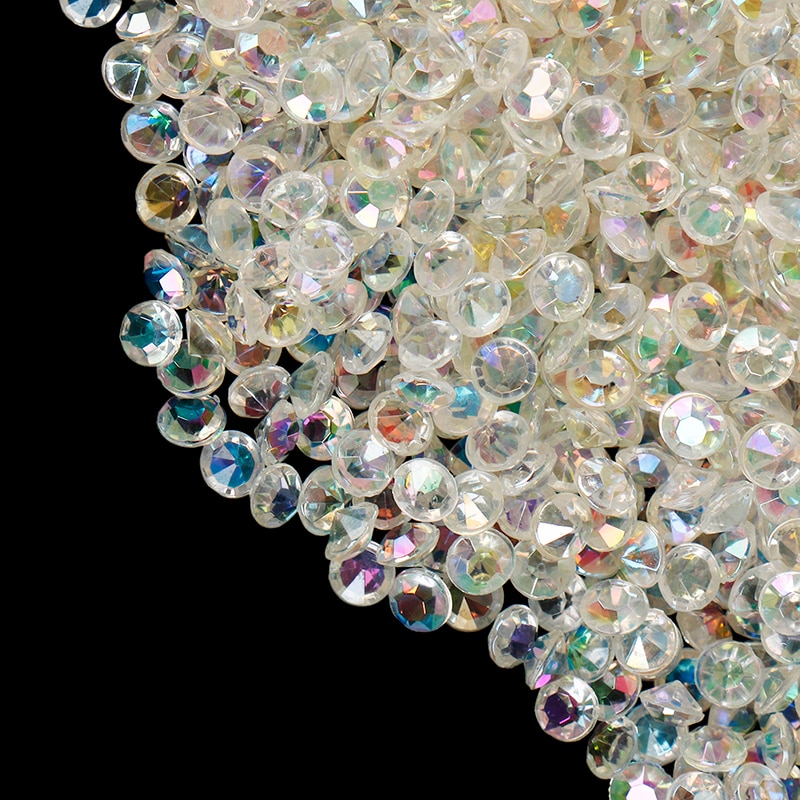 2000 stks/zak Clear Kleurrijke Acryl Crystal Bling Diamond Transparante Sieraden Decoratie Sieraden Accessoires