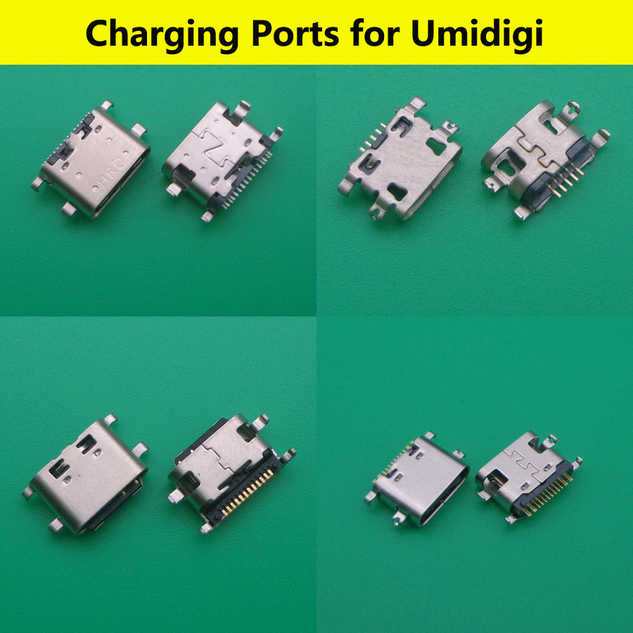 Conector de repuesto para puerto de carga USB, 2 uds., piezas de reparación para UMI umidigi-a3 A1 A5 A3 Pro F1 S2 S3 Pro C Note