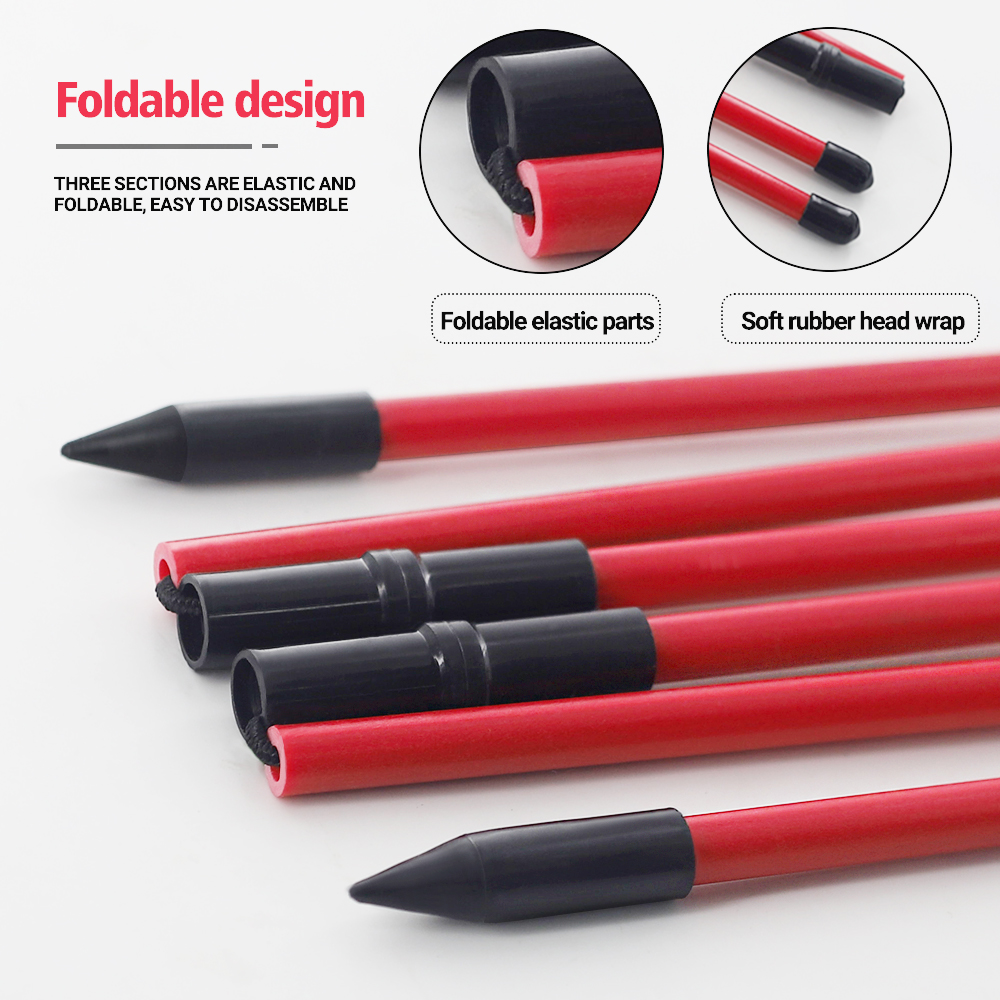 Golf Swing Training Tools Golf Alignment Sticks 2 Sets 48inch Alignment Practice Rods Collapsible 5 Colors Golf Alignment Sticks