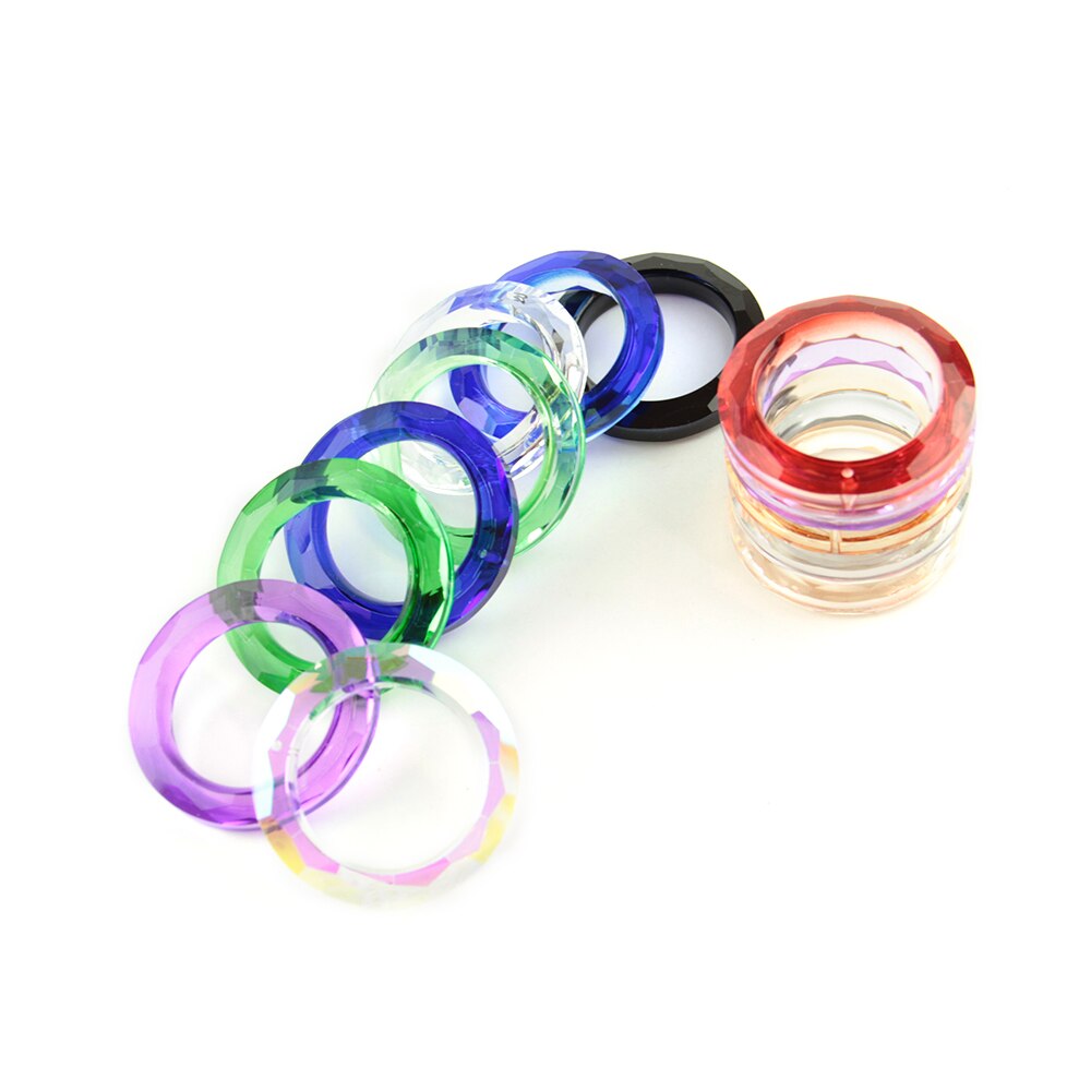 50mm Crystal Light Ring Circle Handing Crystal Light Ring Chandelier Glass Crystals Lamp Prisms Parts Drops Pendant Ring