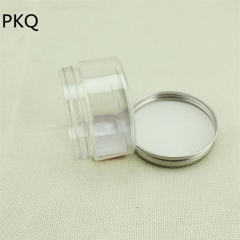 clear plastic jars with lids Clear PET Plastic Jar and Aluminum Lids Empty Cosmetic Containers Storage Bottles & Jars