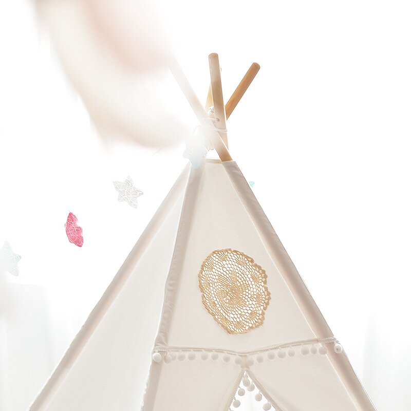 Canvas Teepee Play Tent Kids Indian Wigwam Playhouse Tipi Tee Pee Tent