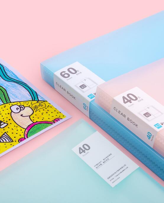 A3 Data document presentation folder 297*420mm 60/40 page transparent folder vertical insert document booklet Display Book