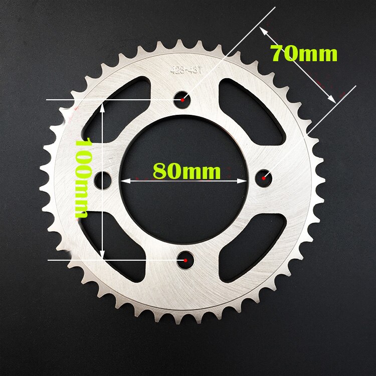 Para Suzuki GZ150-A GZ125 merodeador 98-11 piezas de la motocicleta 428 de piñones de cadena piñón trasero 41 43 dientes mejorar la velocidad