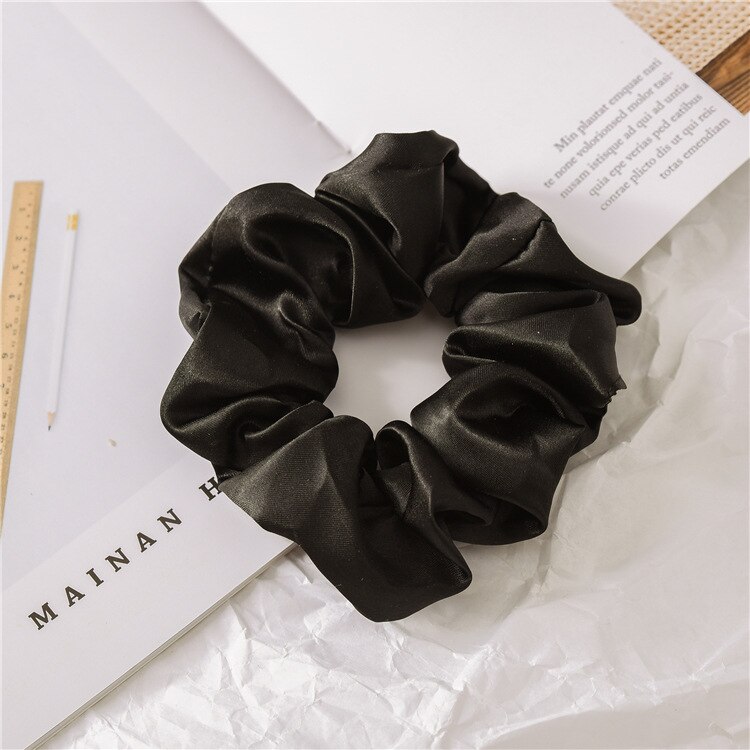 Women Satin Silk Hair Tie Elastic Scrunchies Ponytail Holder Hair Rope Rings Christmas Hair Accessories: 1